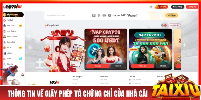 MAX88 Và Những Thông Tin Quan Trọng Hàng Đầu Về Nhà Cái Thông tin về giấy phép và chứng chỉ của nhà cái